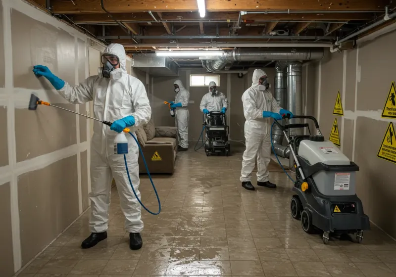 Basement Moisture Removal and Structural Drying process in Hana, HI